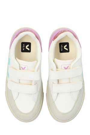 sneakers in pelle bianco VEJA KIDS | XV0503793CEXTRAWHITEMULTICOORCHID